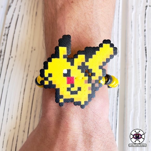 Pikachu Pokémon Perler Bracelet - Picture 2 of 2